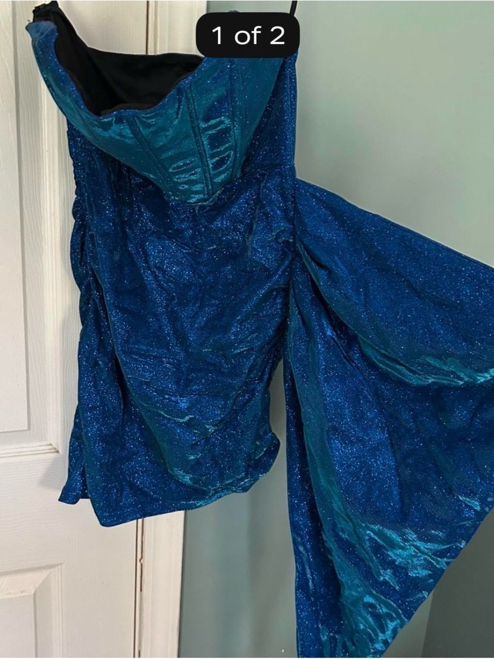 Blue midi hoco dress